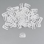 Крючки для бюстгальтера пластик 12.0 мм, 50 шт, белый, Globus