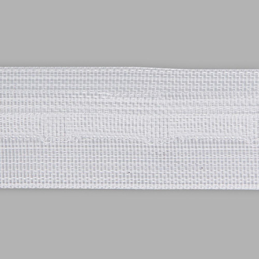 Лента (тесьма) шторная для римских штор (1 ряд петель) 18 мм / 100 метров, с продольным карманом