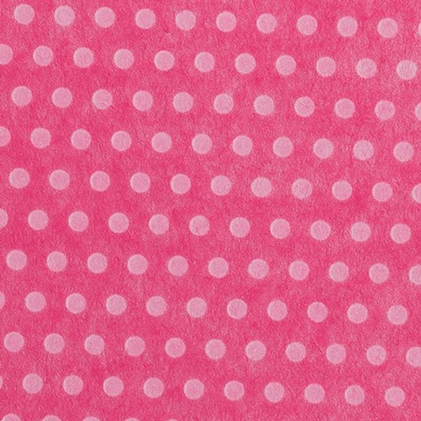 Фетр рулонный мягкий 1.0 мм, 150 см, рул. 10 метров, (FCR10), CFT26 в горох/розовый, Blitz