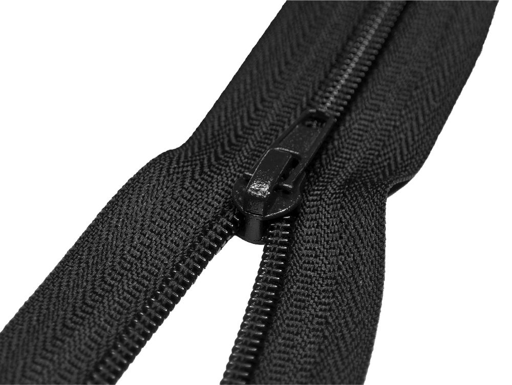 Молния спираль (витая) (цв.SBS) брючная Т4 (4 мм) 1 зам., н/раз., 20 см, автомат, S-580 черный, 100 шт