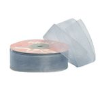 Лента капроновая (органза) 20.0 мм, 1062 серый, уп. 27,4 м