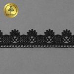 Кружево гипюр (плетёное) 25 мм, TR.3058A цв.2 черный, 9 м, Kruzhevo