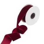 Лента бархатная (тесьма) 30 мм / 5 метров, 85 темно-красный