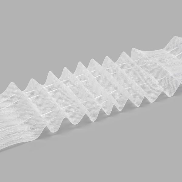 Лента (тесьма) шторная: сборка параллельная нефикс. 75 мм / 50 метров