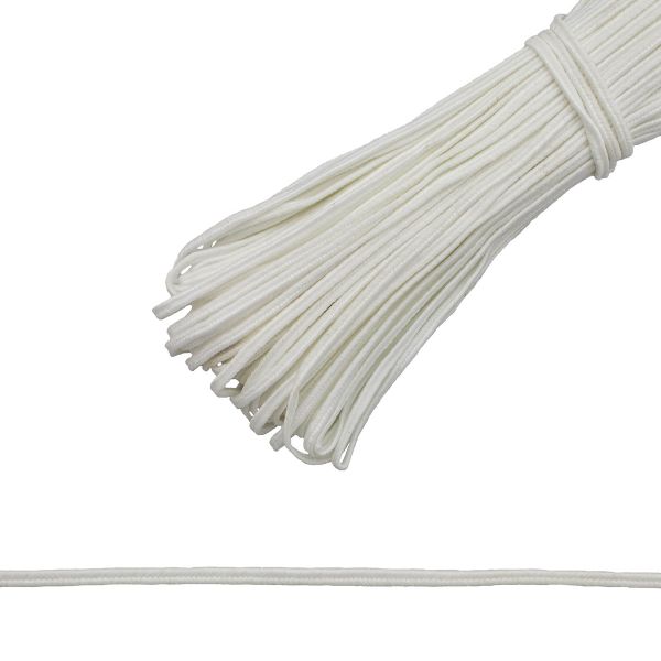 Шнур сутажный ⌀2.0 мм / 50 метров, белый