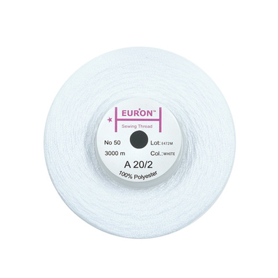 Нитки швейные Euron A 20/2 №50, 3000 м, (1301)