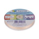 Лента репсовая (в рубчик) 12.0 мм / 45.5 метра, 003 св. бежевый, Gamma GR-12