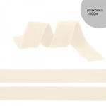 Резинка бельевая (окантовочная) матовая 20.0 мм / 1000 метров, сумрачно-белый F102