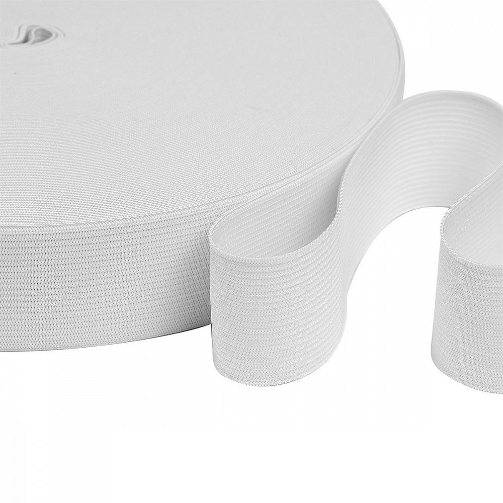 Резинка вязаная 35.0 мм / 40 метров, стандартная 3.9 г/п.м., белый