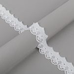 Кружево шитьё 35 мм / 9±0.2 метров, Турция, белый, Gamma GYEM-35-039