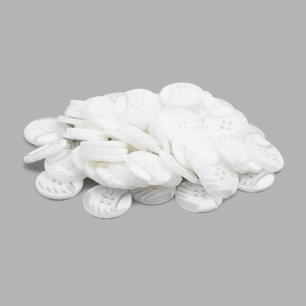 Пуговицы 4 прокола 40L (White (белый)), 72 шт