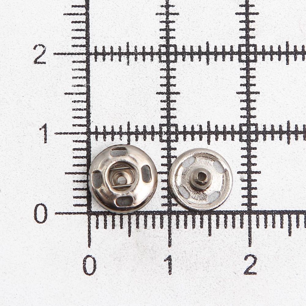 Кнопка пришивная металл ⌀9.0 мм, никель, 12 шт, Pony