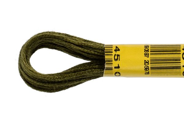 Мулине ПНК им.Кирова цв.4510 хаки, 24 мотка по 8 метров