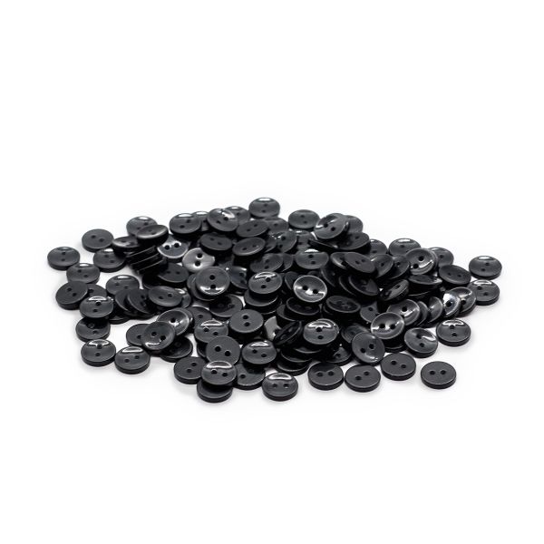 Пуговицы 2 прокола 18L, 11 мм, (black (черный)), CR-A503, 144 шт