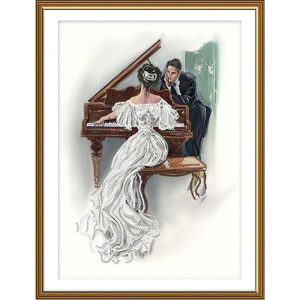 Набор для вышивания нитками Нова Слобода, Мелодия любви 25х41 см