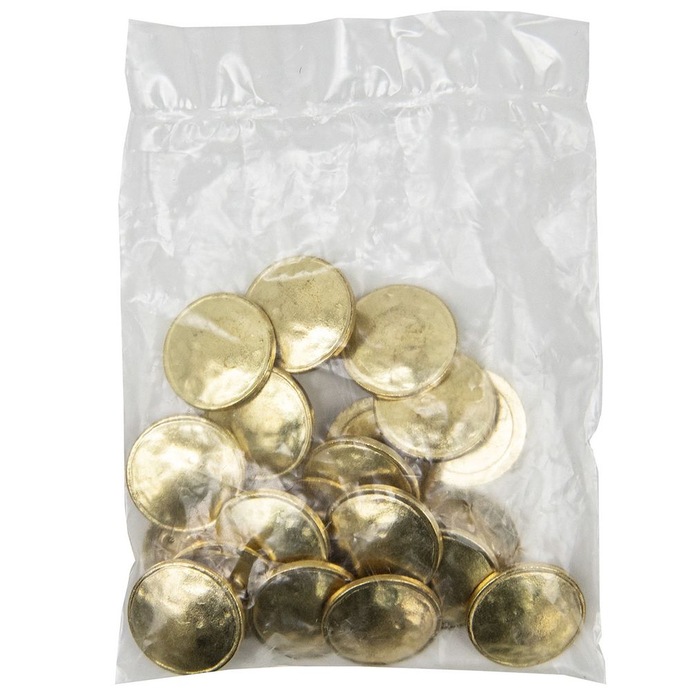 Часть кнопки Альфа (S-образная) ⌀22 мм (A-часть), 5/22 золото мет. мятая, 20 шт