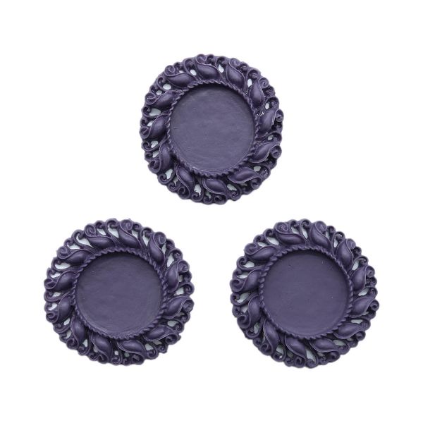 Основы для камей, сиреневый, вн.4,3/внутр.2,5 см, 3 шт, Vintage Line