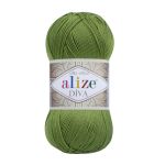 Пряжа Alize (Ализе) Diva / уп.5 мот. по 100 г, 350м, 210 зеленый A