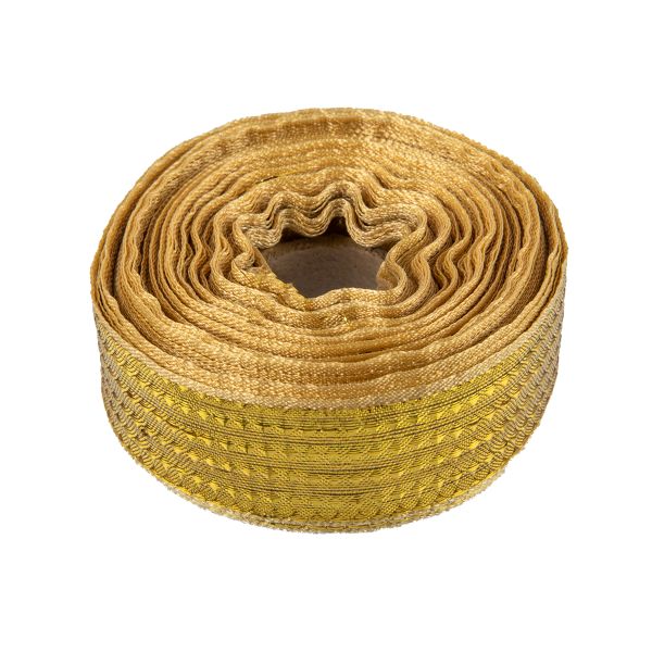 Лента металлизированная Стрела 25±2 мм / 25±0.5 метров, под золото / gold, Blitz