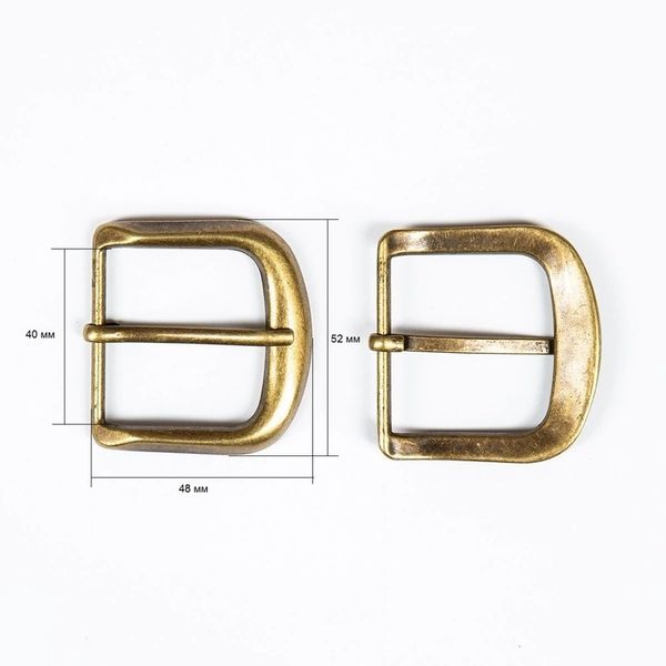 Пряжка ременная металл 40 мм латунь, металл, 4 шт, BIG