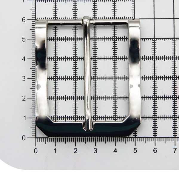 Пряжка ременная металл 40 мм мет. никель, 4 шт, BIG