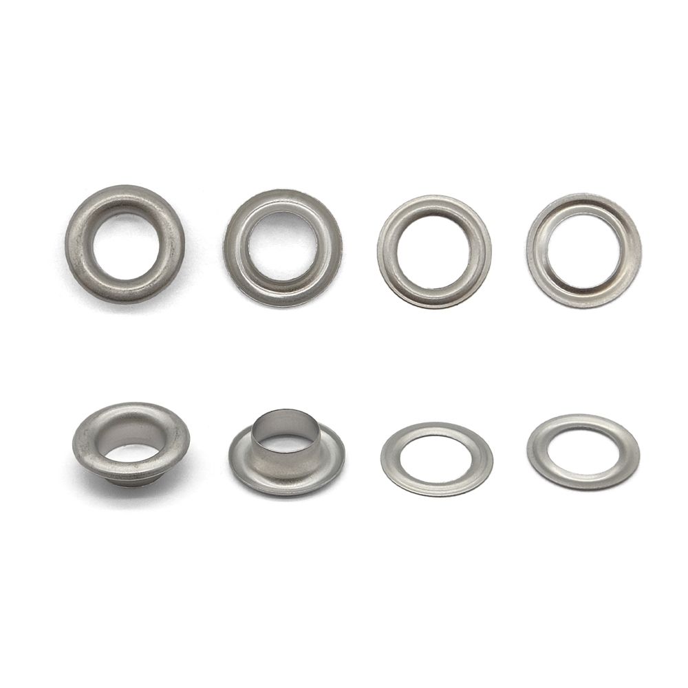 Люверсы металл ⌀_8.0 мм (внутр.), серебро, 100 шт, BIG