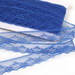 Кружево отделочное в стиле "трикотаж" 20 мм, диз. 1669 цв.11 синий, уп.27,4м