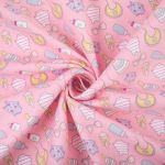 Ткань для пэчворка Peppy Молочные сны фланель, рулон 112 см / 5 метров, МС-17 розовый, Peppy