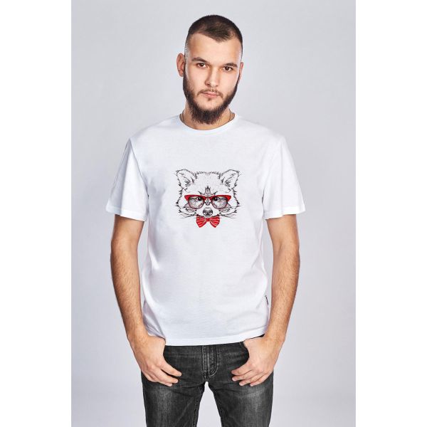 Термотрансфер енот в очках 16,5х19см 5 шт