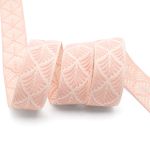 Лента (тесьма) жаккардовая 20.0 мм / 10±0.5 метров, бордюр Растительный орнамент 20273 V6 пудровый