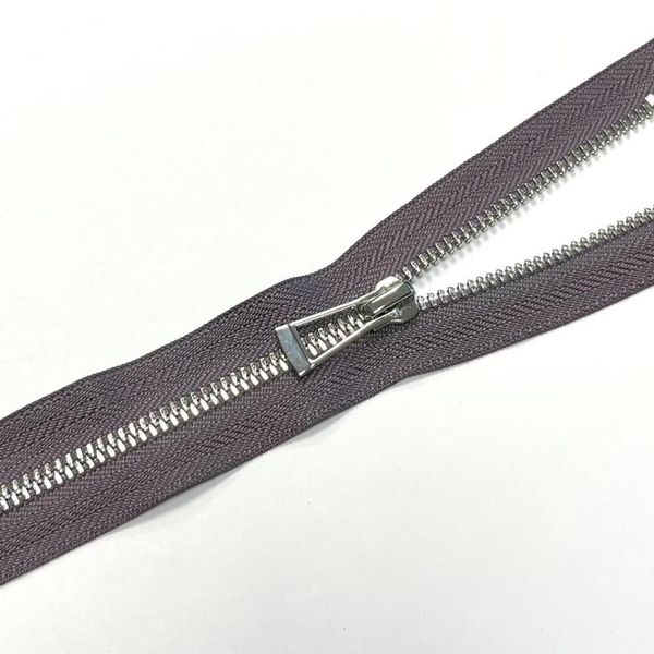 Молния металл Т5 (5 мм) 1 зам., н/раз., 18 см, никель, D217 слива, MaxZipper Premium, 1 шт