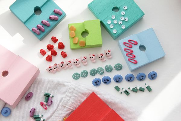 Пуговицы детские Gamma AY 9917 32 (20 мм) 36 шт, №D546/1 бледно голубой, Gamma AY 9917