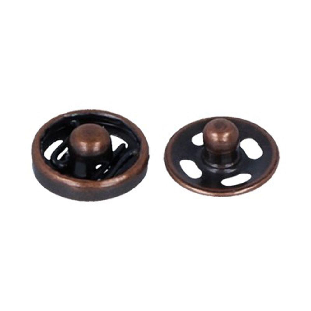 Кнопка пришивная металл ⌀7.0 мм, 10 шт, 04 под медь, Gamma KLM-070