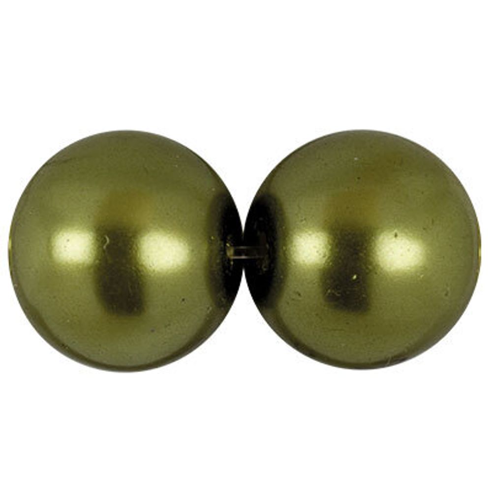 Бусины стекло (нить) 14 мм, 30 шт, №23 зеленый, Zlatka GBP-06