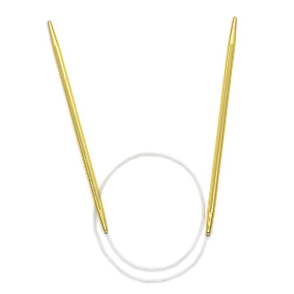 Спицы круговые Pony Colour ⌀5,0 мм, 60 см, желтый, алюминий