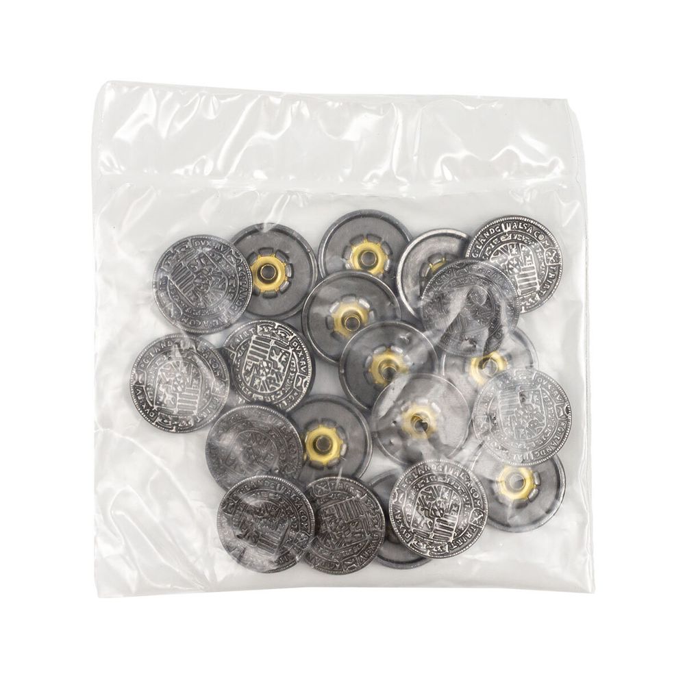 Часть кнопки Альфа (S-образная) ⌀17 мм (A-часть), 5/17 мм. чер.никель Печать, 20 шт