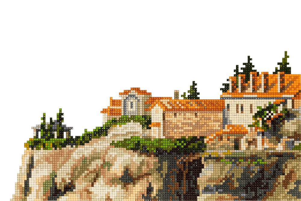 Алмазная (кристальная) мозаика Фрея, Над обрывом, 30х20 см