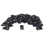 Этикетка-размерник 10х20мм, 100 шт/упак, черный фон/белый шрифт (MN) (54)