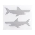 Набор светоотражающих наклеек на одежду Акула 7х7см