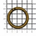 Карабин металл кольцо 32.0 мм (44х44 мм), латунь, 5 шт