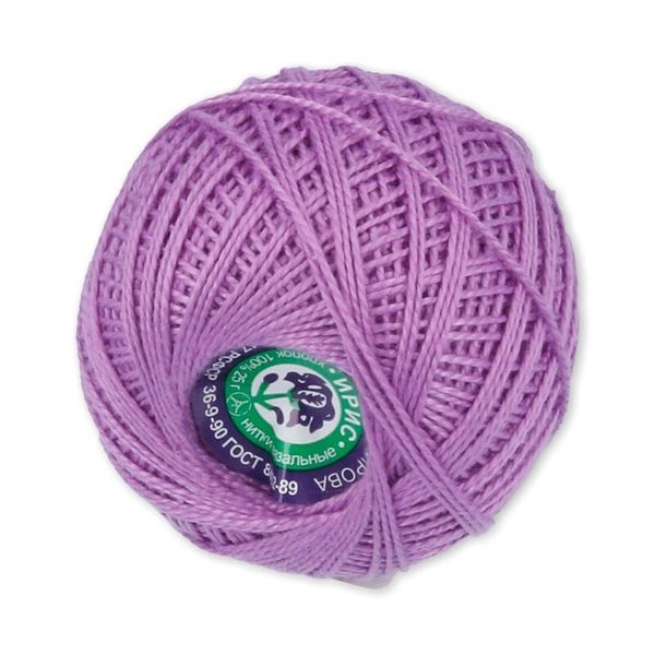 Пряжа ПНК им.Кирова Ирис / уп.20 мот. по 25 г, 150м, №2106 сиреневый