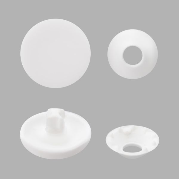 Пуговицы под обтяжку защелкивающиеся 24L = 15 мм на ножке, пластик, 5 шт, Pony, 81702