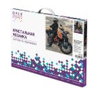 Алмазная (кристальная) мозаика Фрея ALPD-185, на подрамнике Мотоциклист на закате, 40х50 см