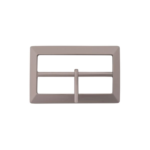 Пряжка ременная металл 50 мм, прямоугольная, олово (чер.никель), MB-155