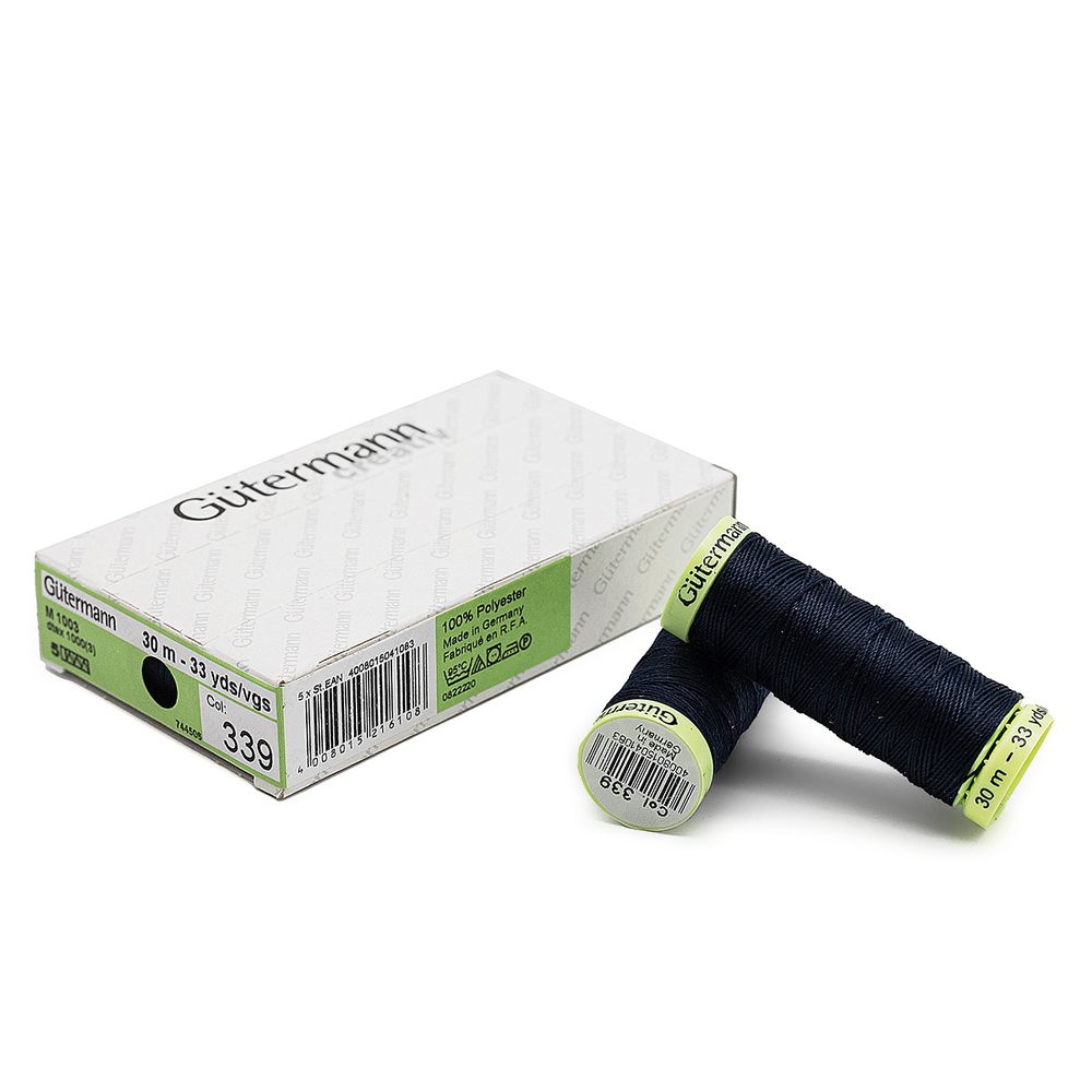 Нитки отделочные Gutermann Top Stitch, 30м, 339 т.чернильно-синий, 5 катушек