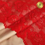 Кружево бельевое эластичное 190 мм / 10 м, 24, цв.красный, Kruzhevo