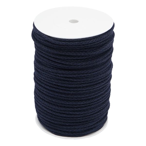 Шнур круглый х/б ⌀5.0 мм / 100 метров, 03 синий