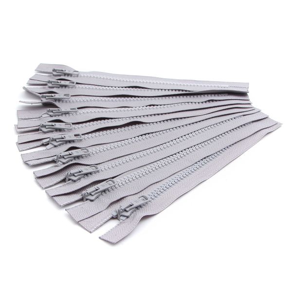 Молния трактор Arta Т6 (6 мм) 1 зам., н/раз., 18 см, цв. 079 св.серый, уп.10 шт