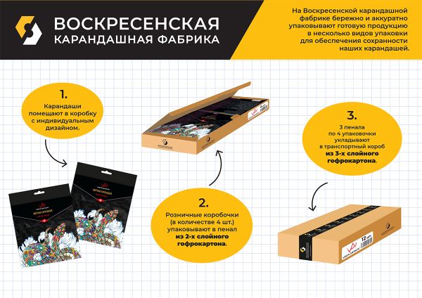Набор цветных карандашей заточенный 4х48 цв, Vista-Artista Gallery VGCP-48