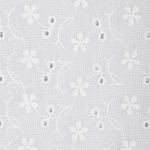 Ткань шитьё (прошва) 100 г/м², 150 см / 2 метра, TBY.Emb.8067.1.2, цв.01 белый